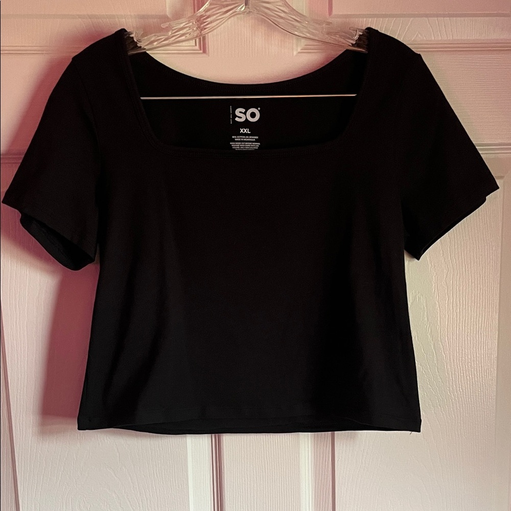 SOLD SO Women's Classic Black Crop Top